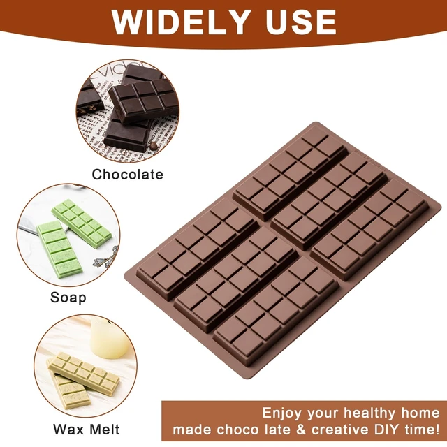 Alt view image 12 of 12 - Chocolate Bar Mold,Non-Stick Chocolate Molds,100% Food Grade Silicone Mold