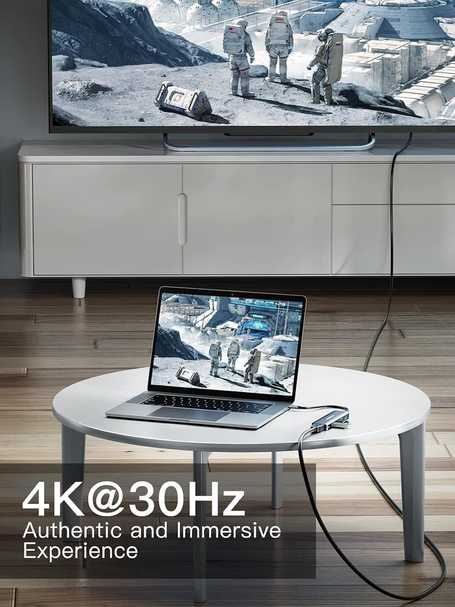 Alt view image 9 of 12 - USB C HUB, DockteckExpand USB-C Multiport Adapter 5 in 1 with 4K HDMI, 100W Power Delivery, 3 USB 3.0 Data Ports for MacBook Pro/Air, iPad Pro/Air/Mini 6 and More