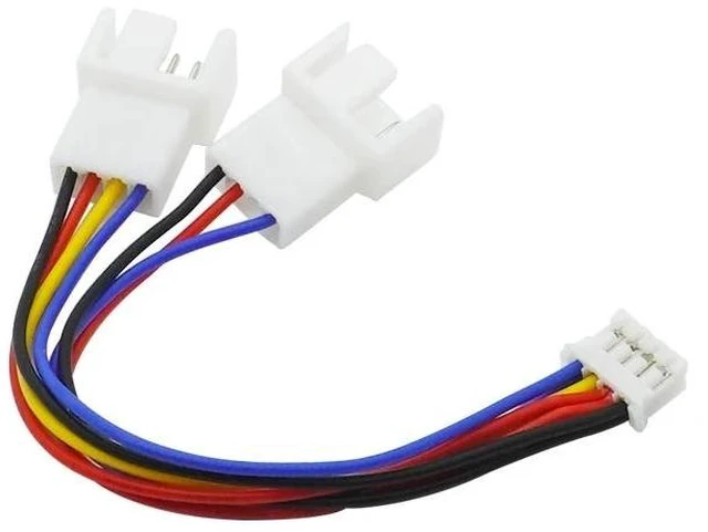 Alt view image 12 of 12 - 4Pin Fan PWM Cable 1 to 2 Motherboard 4-Pin Female to PWM Fan 4-Pin Male Multi-fan Temperature Control Extension Cable Fan Cable