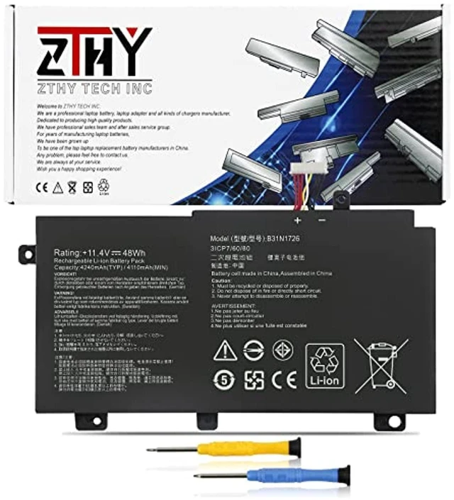Alt view image 8 of 14 - B31n1726 Laptop Battery Replacement For Asus Tuf Gaming Fx504 Fx504g Fx504gd Fx504ge Fx504gm Fx505 Fx505dt Fx505du Fx505dv Fx505gt Fx505gd Fx505gm Fx80 Fx80g Fx80gd Fx80ge Fx80gm Fx86 Fx86fm