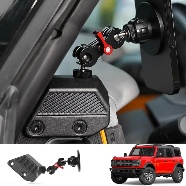 Alt view image 7 of 12 - Mabett Magnetic Phone Holder for Ford Bronco 2021 2022 2023 2024 2025, Adjustable Angles 360°Phone Mount for Bronco Accessories