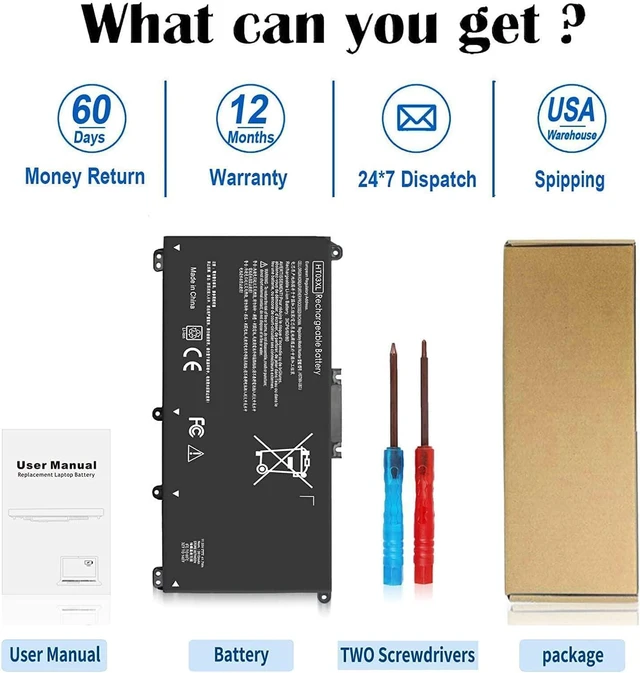 Alt view image 13 of 14 - HT03XL L11119-855 Laptop Battery for HP Pavilion 14-CE 14-CF 14-DF 15-CS 15-DA 15-DB 15-DW 17-by 17-CA Series 15-CS0053CL 15-DW0033NR 15-DA0014DX L11421-542 L11421-2C2 HSTNN-UB7J HSTNN-DB8R HT03041XL