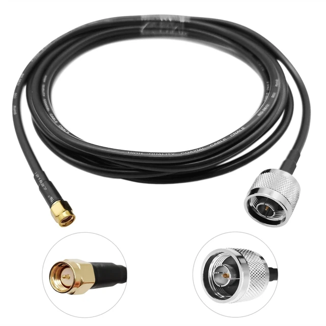Alt view image 8 of 10 - 1090MHz 978MHz Dual Band ADS-B Antenna N-Type Female Outdoor 5dBi Fiberglass Antennas + 10ft N-Male to SMA-Male Extension Cable