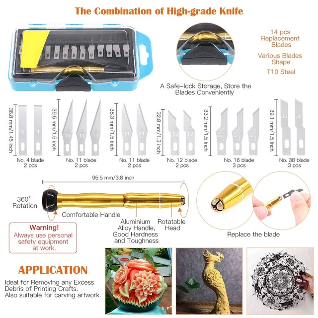 Alt view image 11 of 14 - 42 Piece 3D Print Tool Kit Includes Debur Tool, Cleaning and Removal Tool with Storage Bag, 3D Printer Tool Set for Cleaning, Finishing and Printing 3D Prints
