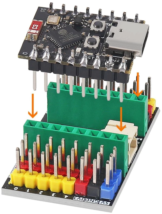 Alt view image 8 of 10 - DWEII 3 Sets ESP32-C3 MINI Development Board ESP32 Supermini Development Board RP2040 Development Board WiFi Bluetooth wtih C3 Expansion Board
