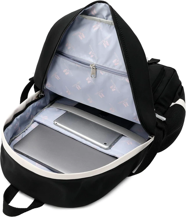 Alt view image 13 of 14 - Classic Diamond School Backpack for Girls Laptop Backpack Cute Bookbag Kawaii College Backpack School Backpacks for Teens Girls Student (Black)
