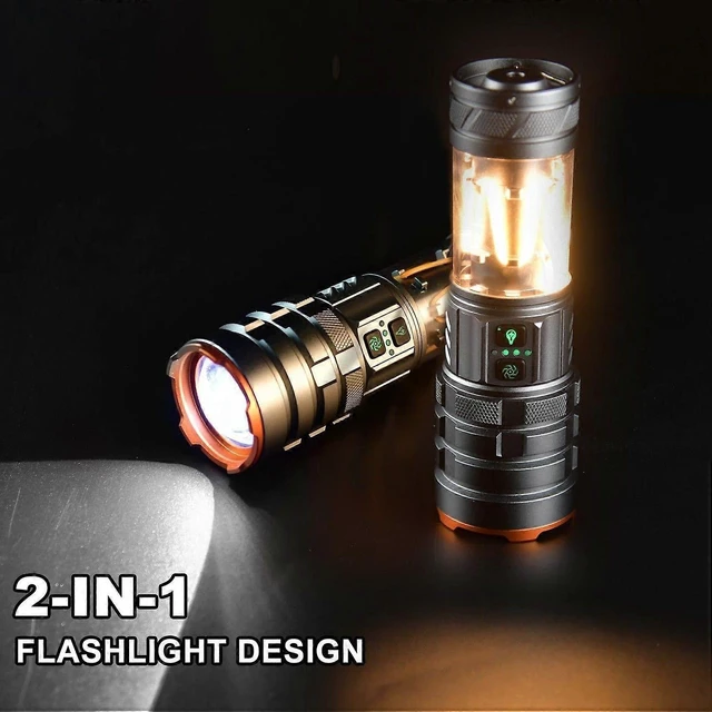 Alt view image 7 of 10 - Ecocleanpath 5000LM Rechargeable 2-in-1 LED Flashlight & Lantern, 5000mAh Power Bank, IP45 Waterproof Camping Light