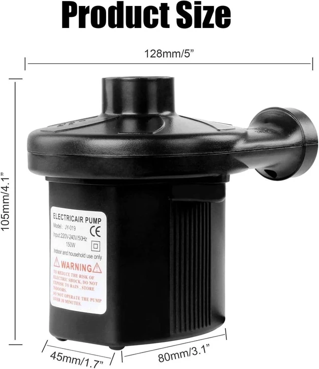 Alt view image 13 of 14 - Electric Air Pump for Inflatable Air Mattress Bed Boat Couch Pool Toy Raft Float