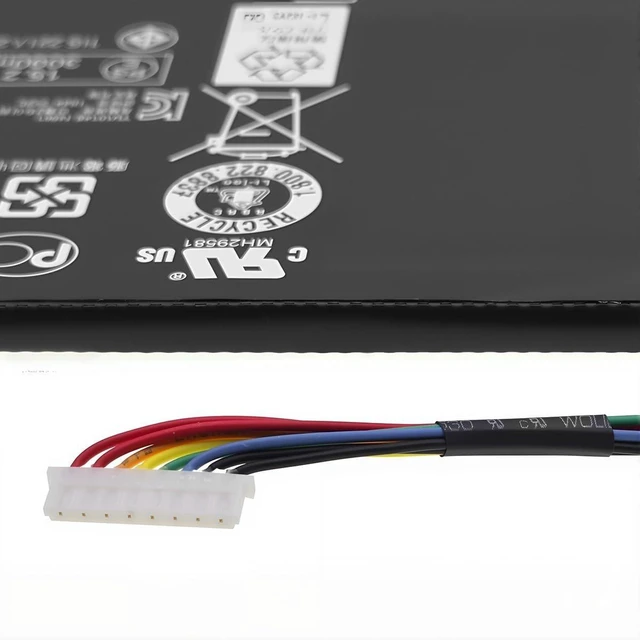Alt view image 9 of 10 - Tanch Genuine AC14B8K Battery Replacement for Aspire R5-471T R5-571T R5-571TG R5-571TG-7229 R7-371T N15W5 CB5-571 CB3-531 Swift 3 SF314-51 15.2V 3220mAh 48Wh