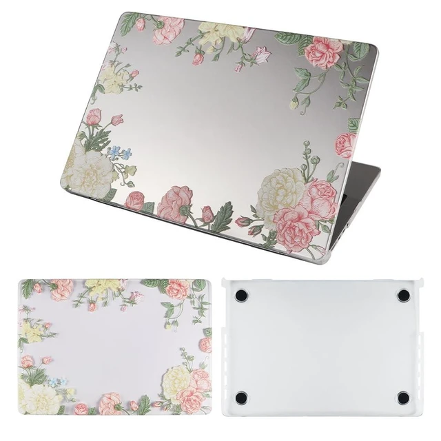 Alt view image 6 of 10 - IMMOENUC Transparent Flower Case for 2025-2023 MacBook Air 15 M4/M3/M2 ChipA3241 A3114 A2941 15 inch Case Matte Hard Shell Plastic Protective Cover Lightweight, Durable (Floral Cluster)