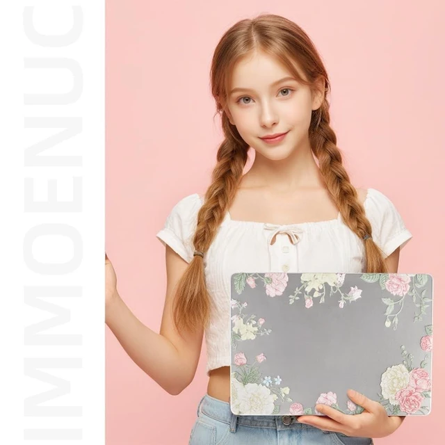 Alt view image 7 of 10 - IMMOENUC Transparent Flower Case for 2025-2023 MacBook Air 15 M4/M3/M2 ChipA3241 A3114 A2941 15 inch Case Matte Hard Shell Plastic Protective Cover Lightweight, Durable (Floral Cluster)