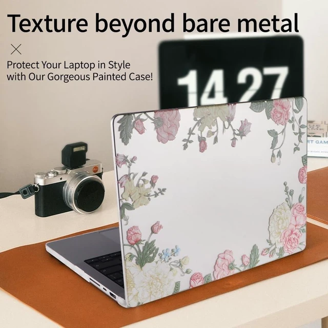 Alt view image 9 of 10 - IMMOENUC Transparent Flower Case for 2025-2023 MacBook Air 15 M4/M3/M2 ChipA3241 A3114 A2941 15 inch Case Matte Hard Shell Plastic Protective Cover Lightweight, Durable (Floral Cluster)