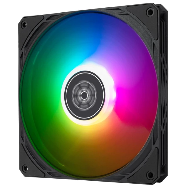 Alt view image 11 of 12 - Silverstone Technology Air Slimmer 140 Enhanced Performance 140mm Slim Fan with Full-Range PWM, ARGB Lighting and Shark Force Technology, (SST-AS140B-ARGB)