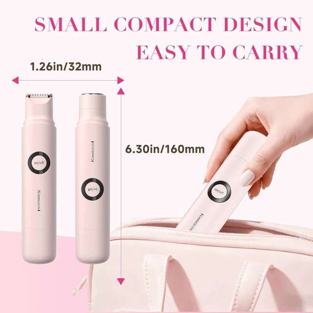 Alt view image 14 of 14 - Bikini Trimmer for Women-Electric Razors for Women,Rechargeable Pubic Body Hair Trimmer,Waterproof Electric Shaver,Portable Lady Bikini Shaver for Legs, Body,Armpit, Facial, Gifts for Woman, Pink