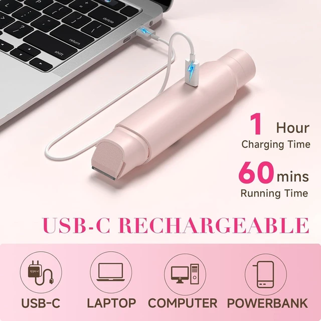 Alt view image 13 of 14 - Bikini Trimmer for Women-Electric Razors for Women,Rechargeable Pubic Body Hair Trimmer,Waterproof Electric Shaver,Portable Lady Bikini Shaver for Legs, Body,Armpit, Facial, Gifts for Woman, Pink