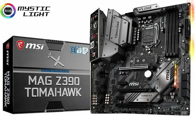 Main image of MSI MAG Z390 TOMAHAWK Intel CPU LGA 1151 Socket DDR4 ATX Gaming Motherboard