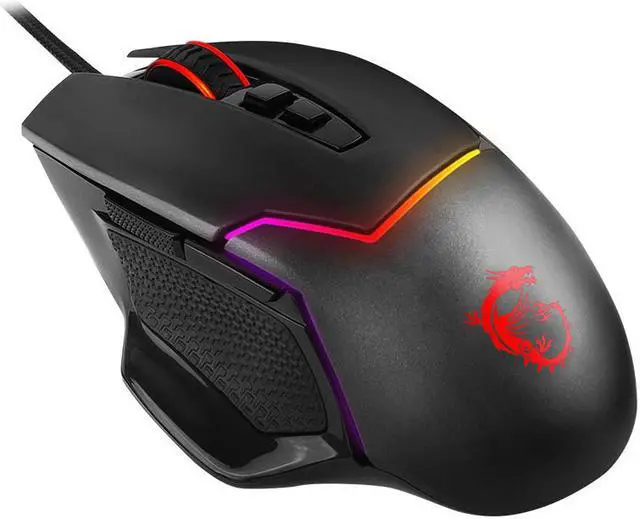 Alt view image 2 of 5 - MSI CLUTCH GM20 Gaming Mouse, Wired, RGB Glare, Dragon Spirit Lamp Of Faith, Chicken Mouse, Gaming Mouse, Ergonomics, Black