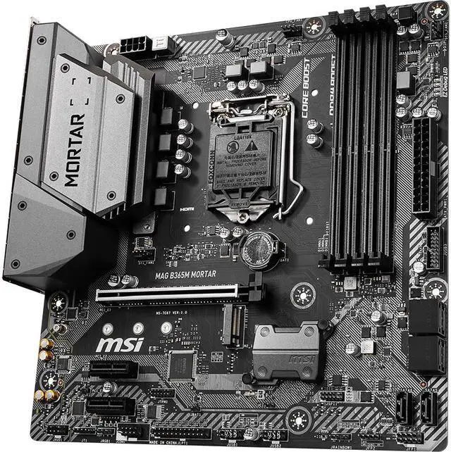 Alt view image 4 of 7 - MSI MAG B365M MORTAR LGA 1151 Intel B365 Micro ATX Intel Motherboard