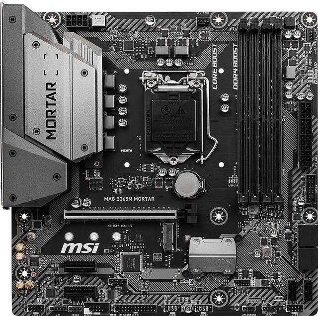 Alt view image 2 of 7 - MSI MAG B365M MORTAR LGA 1151 Intel B365 Micro ATX Intel Motherboard