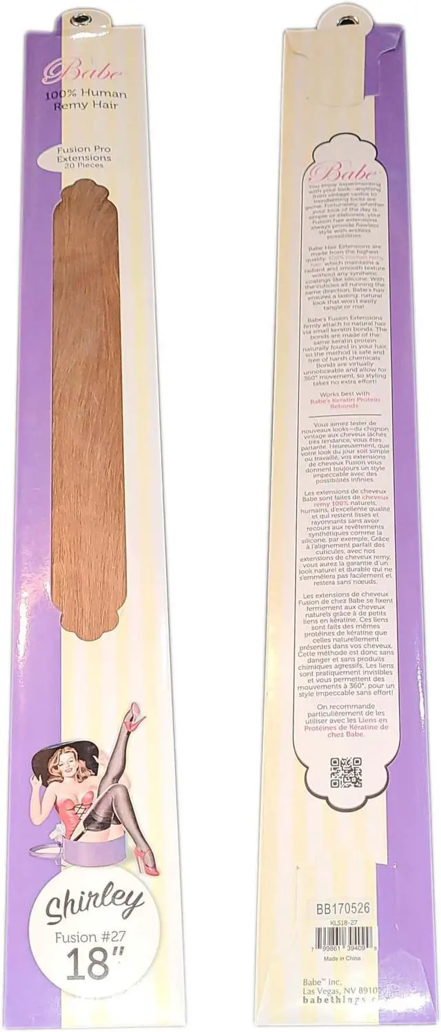 Alt view image 3 of 3 - Babe Fusion Pro Extensions 18 Inch Shirley #27 20 Pieces 100% Human Remy Hair