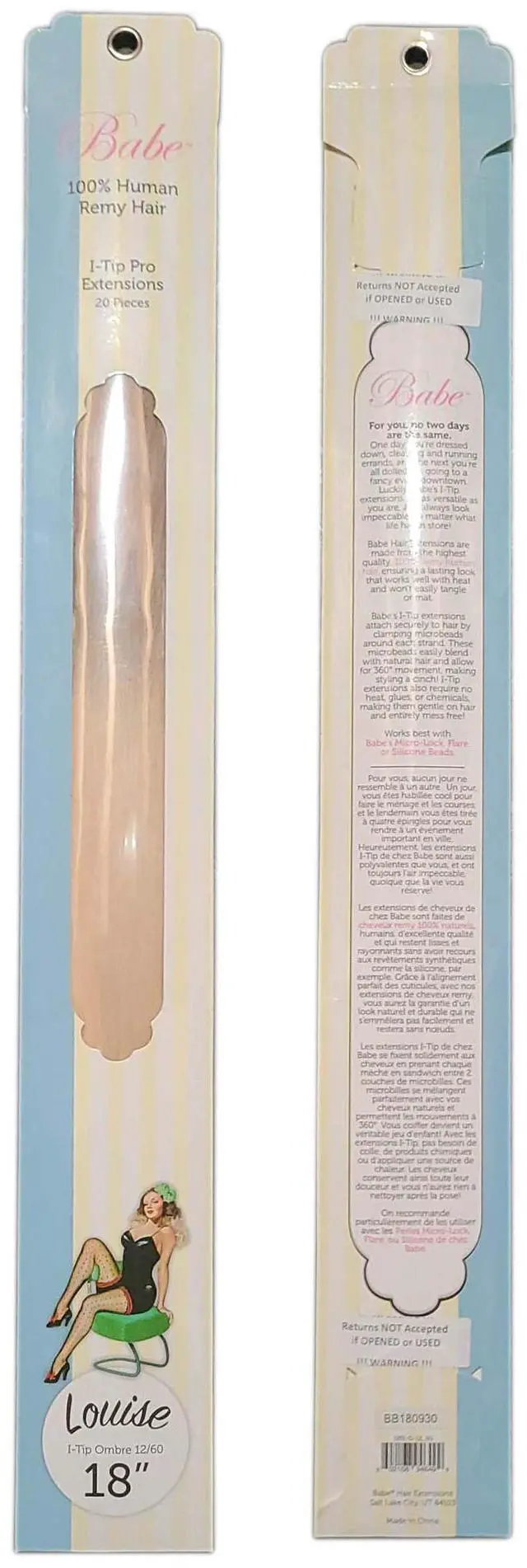 Alt view image 3 of 3 - Babe I-Tip Pro 18 Inch Louise #Ombre 12-60 Hair Extensions 20 Pieces Straight Color