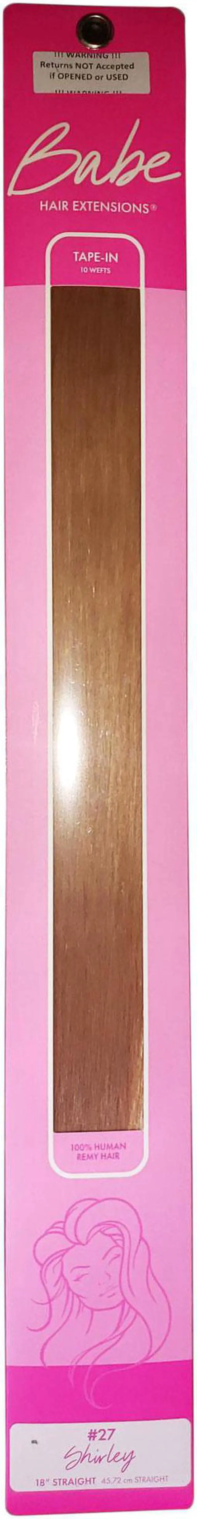Alt view image 3 of 3 - Babe Tape-In 18 Inch Shirley #27 Hair Extensions 10 Wefts Straight Color