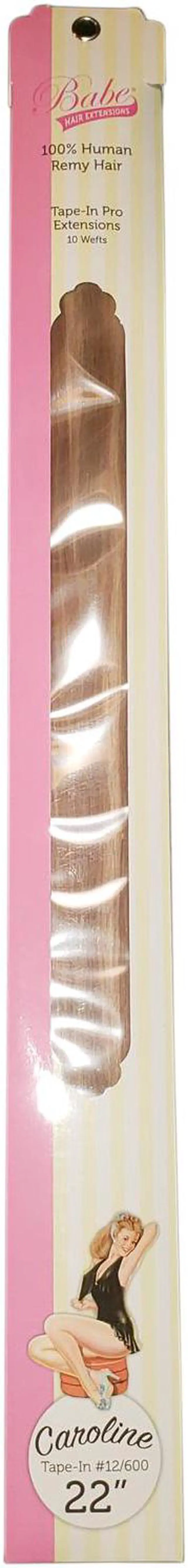 Alt view image 4 of 4 - Babe Tape-In 22 Inch Caroline #12/600 Hair Extensions 10 Wefts Straight Color