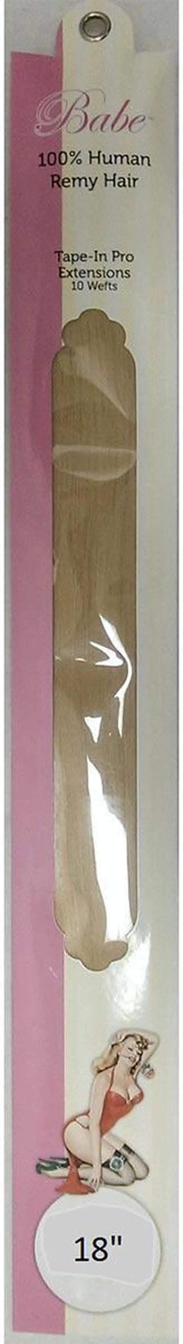 Alt view image 3 of 3 - Babe Tape-In Extensions 18 Inch Bridget #27/613 10 Wefts 100% Human Remy Hair