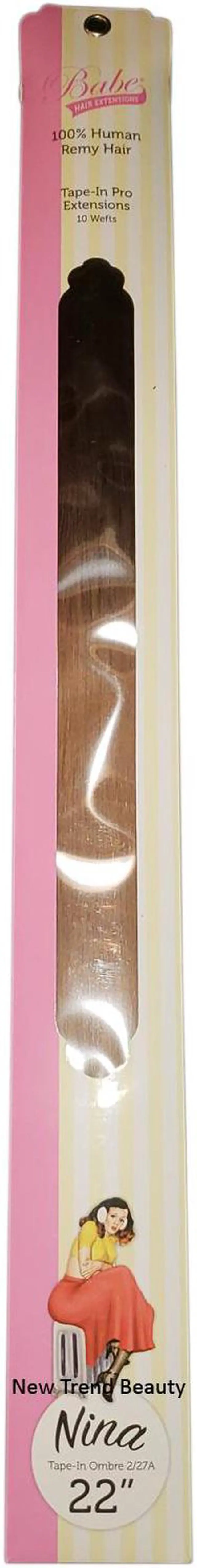 Alt view image 3 of 4 - Babe Tape-In Pro Extensions 22 Inch Nina #Ombre 2-27A 10 Wefts 100% Human Remy Hair