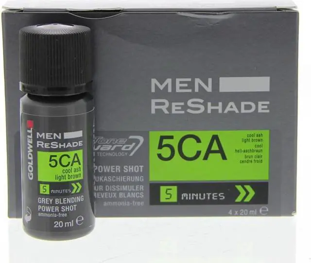 Alt view image 3 of 3 - Goldwell Men ReShade 5CA Cool Ash Light Brown Grey Blending Power Shot 4x0.6oz 4x20ml