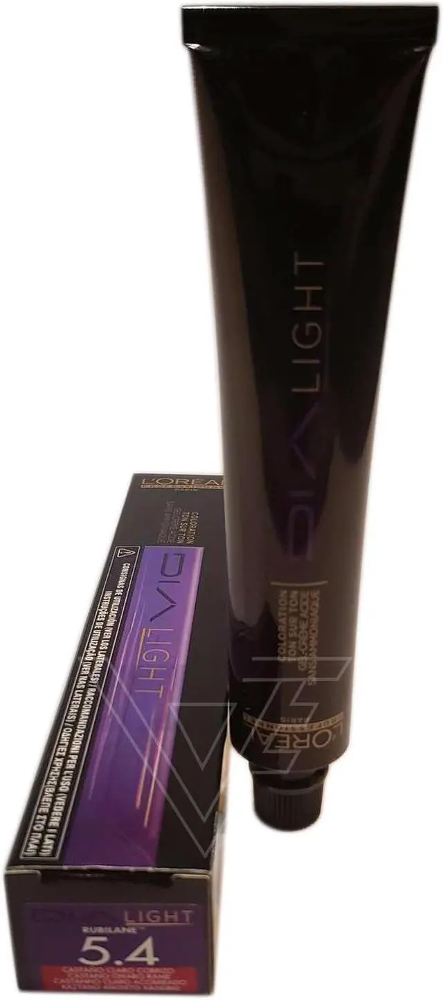 Main image of Loreal Professionnel Paris Dia Light 5.4 Light Copper Brown Demi-Permanent Acidic Gel-Creme Colorant No Ammonia European=5.4/5C 1.7oz 50ml