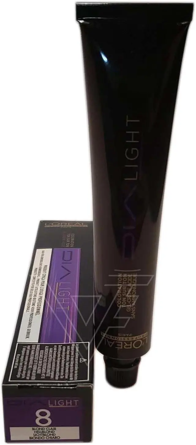 Main image of Loreal Professionnel Paris Dia Light 8 Light Blonde Demi-Permanent Acidic Gel-Creme Colorant No Ammonia European=8/8N 1.7oz 50ml