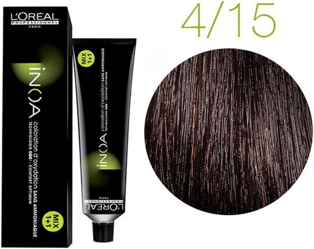 Alt view image 5 of 5 - Inoa # 4.15 - Ash Mahogany Brown by L'Oreal Professional for Unisex - 2 oz Hair Color