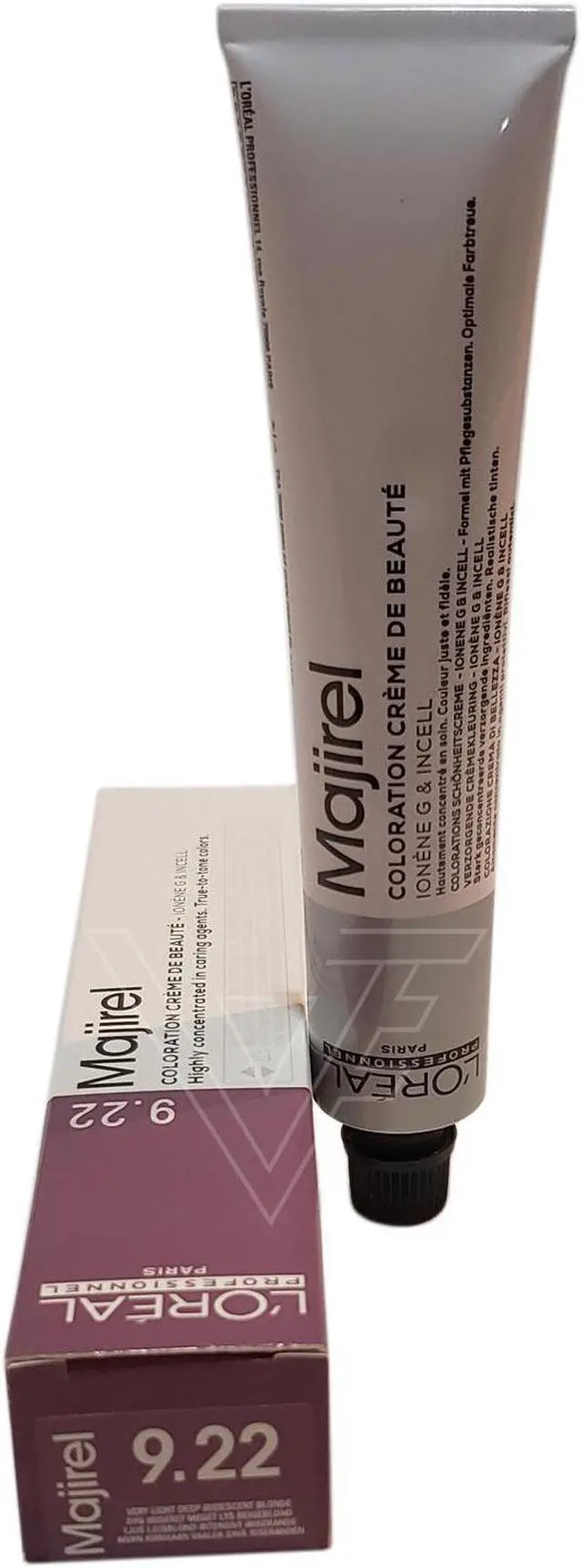 Main image of Loreal Professionnel Paris Majirel 9.22 Lightest Extra Violet Blonde Ionene G Incell Permanent Hair Color European=9.22/9VV 1.7oz 50ml