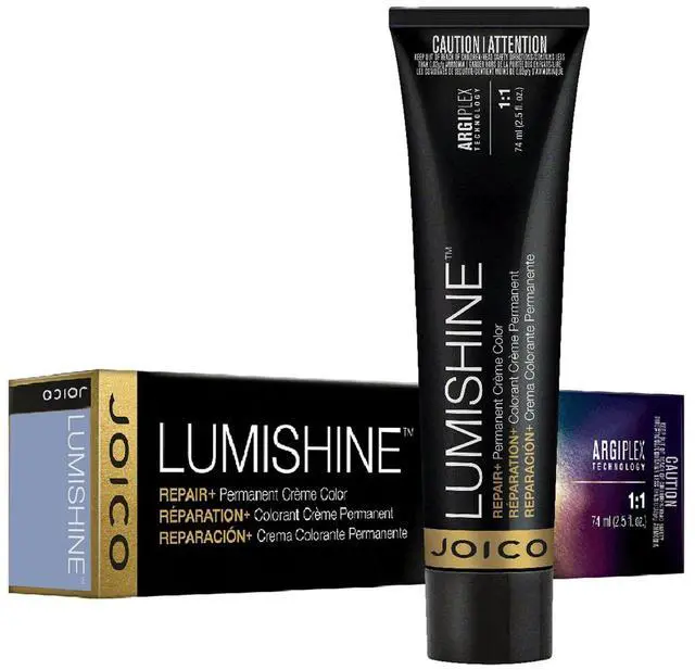 Main image of Joico Lumishine Color Repair+ 7NW/7.077 Natural Warm Medium Blonde Permanent Creme Color 2.5oz 74ml