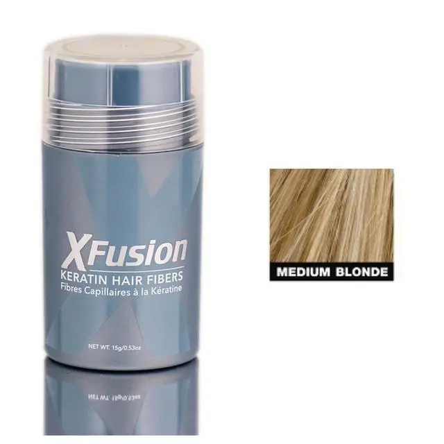Alt view image 2 of 5 - Xfusion Keratin Hair Fibers Medium Blonde 0.53oz 15ml