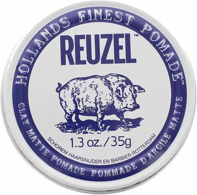 Main image of Reuzel Holands Finest Heavy Hold Clay Matte Pomade White Tin 1.3 Ounce