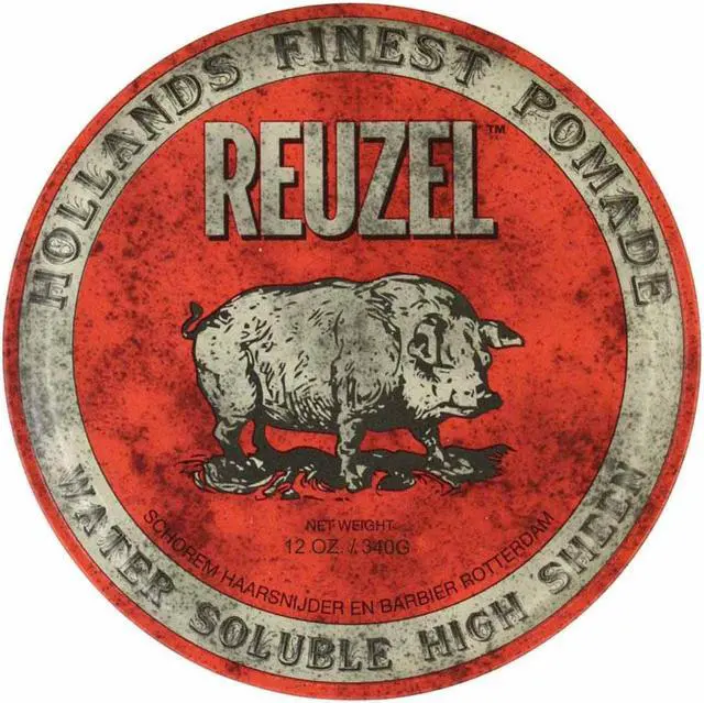 Main image of ZZRST Reuzel Holands Finest Water Soluble High Sheen Pomade Red Tin 12 Ounce