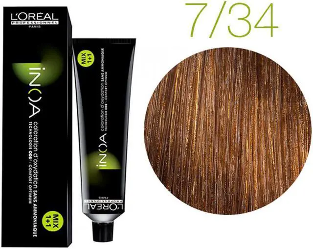 Alt view image 3 of 5 - Inoa # 7.34 - Golden Copper Blonde by L'Oreal Professional for Unisex - 2 oz Hair Color