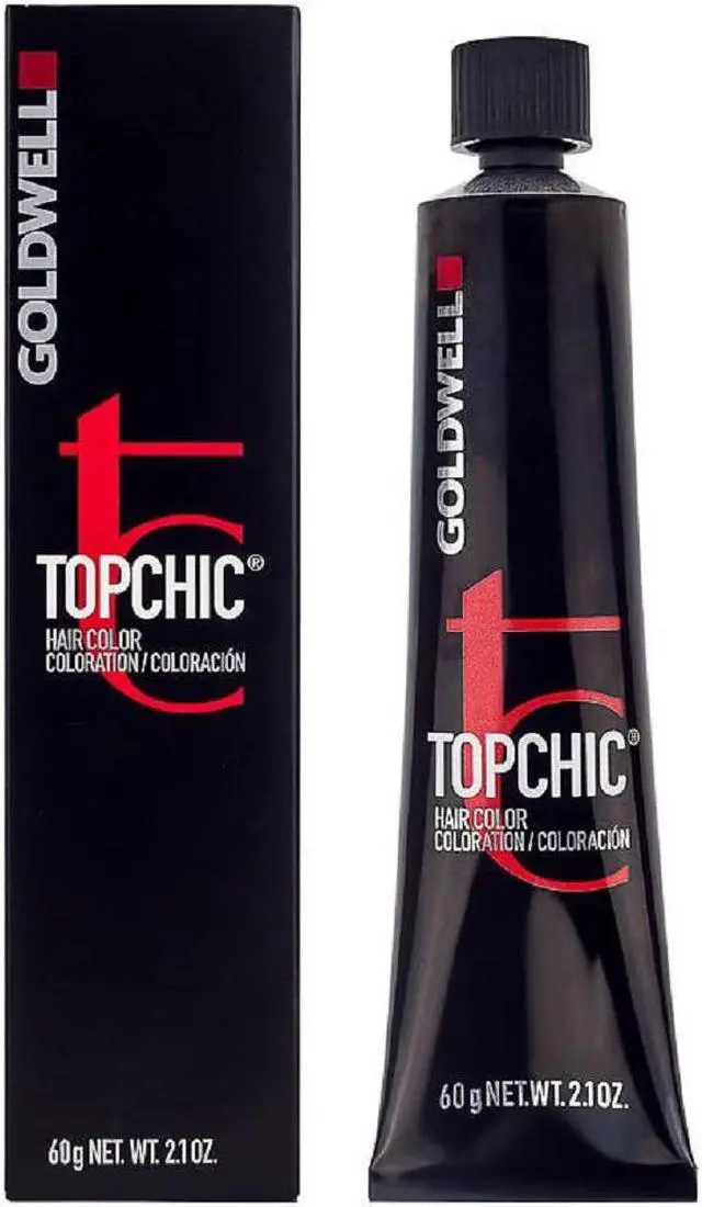 Main image of Goldwell Topchic Permanent Hair Color  5N@RR Light Brown Elumenated Intense Red 2 Ounce 60 Milliliters