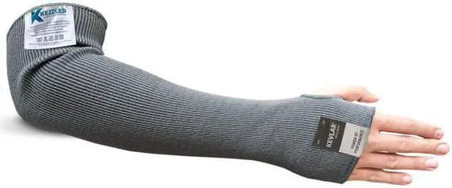 Alt view image 4 of 5 - Kevlar® Cut Resistance Neck Protector, 18” Sleeve & Cut4 Glove (EN388 Certified)