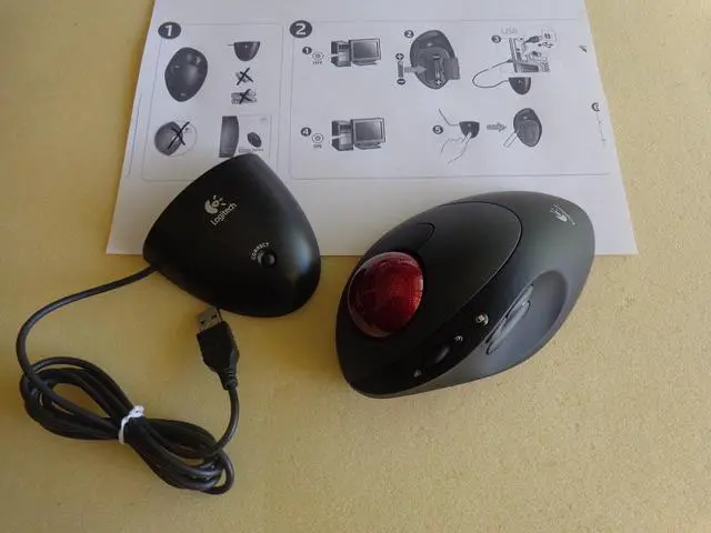 Alt view image 5 of 8 - Logitech Cordless TrackMan Optical Trackball