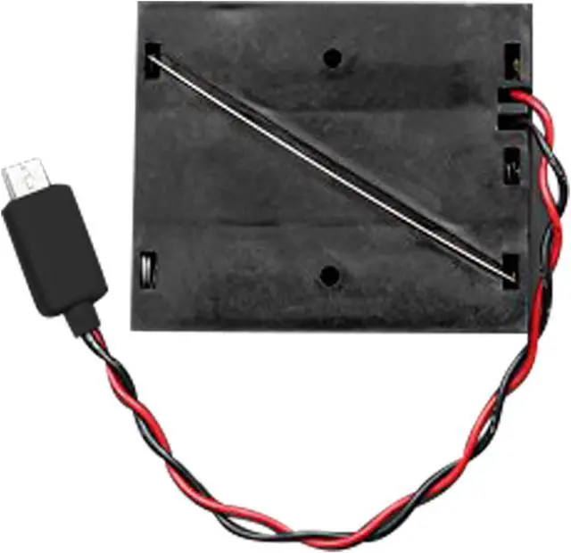 Alt view image 3 of 6 - Vilros 3 AA Battery Holder With Micro USB Connector- Great For Raspberry Pi Pico