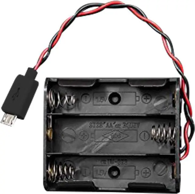 Alt view image 2 of 6 - Vilros 3 AA Battery Holder With Micro USB Connector- Great For Raspberry Pi Pico