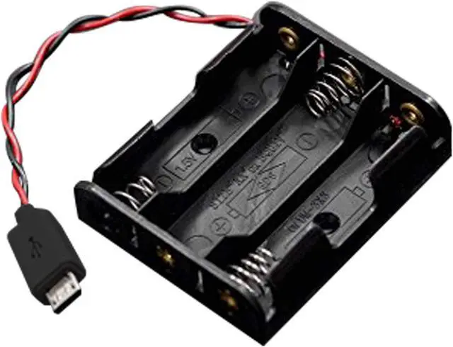 Alt view image 6 of 6 - Vilros 3 AA Battery Holder With Micro USB Connector- Great For Raspberry Pi Pico