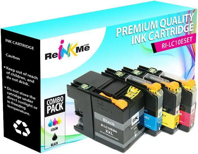 Main image of ReInkMe 4 Pack Compatible LC10E Ink Cartridges for Brother MFC-J6925DW