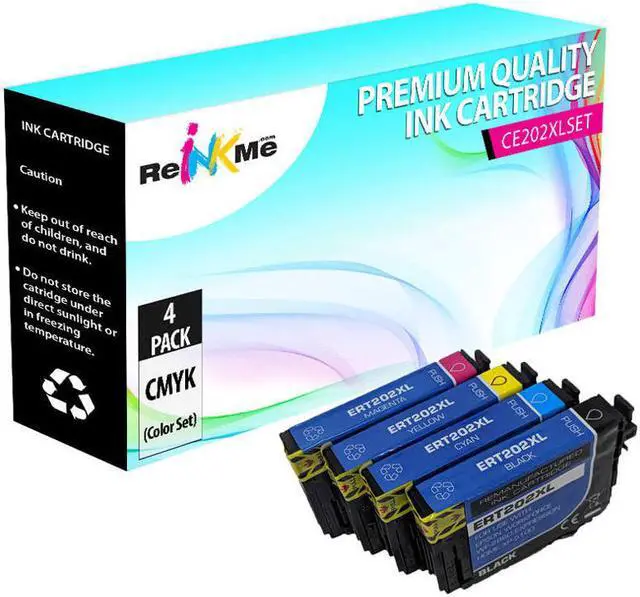 Main image of ReInkMe Compatible T202XL Black & 3-Color Ink Cartridge Set for Epson WF-2860