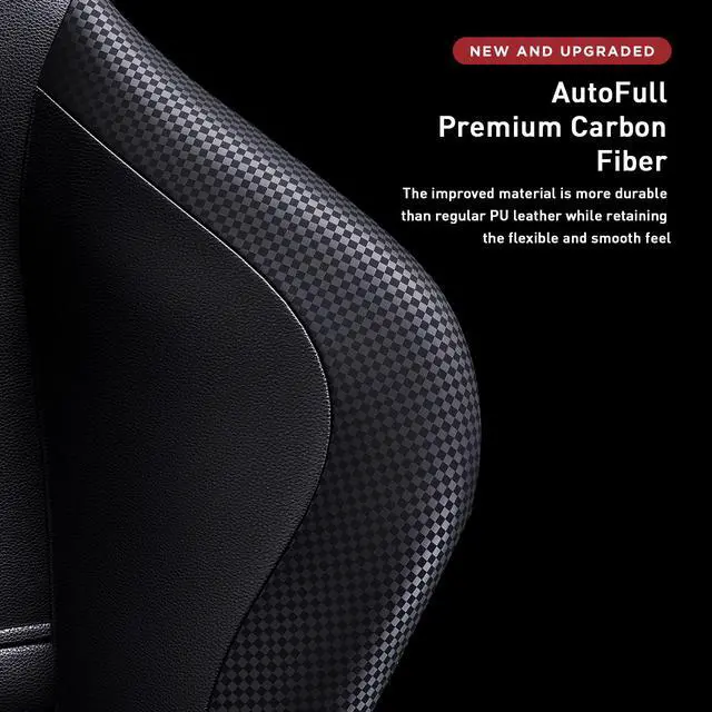 Alt view image 2 of 7 - AutoFull Gaming Chair Office Chair Desk Chair with Ergonomic Lumbar Support, Racing Style PU Leather PC High Back Adjustable Swivel Task Chair with Footrest,Black.