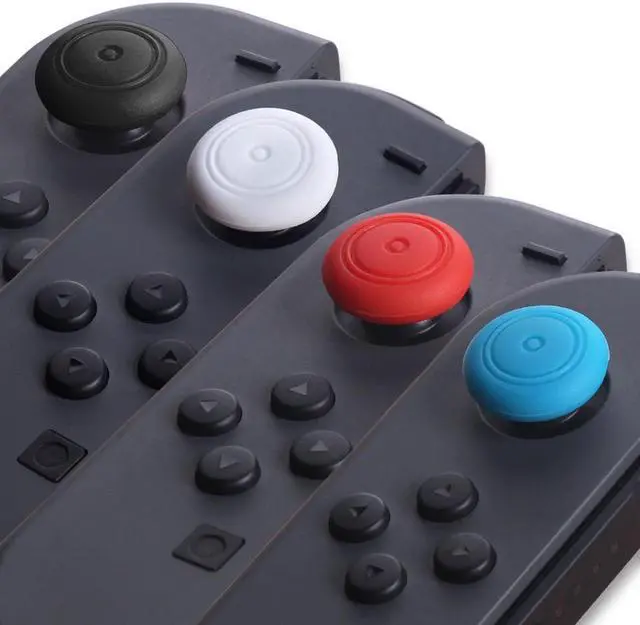 Main image of OSTENT Silicone Grip Thumb Stick Extender Button Cap Kit for Nintendo Switch Joy-Con Controller