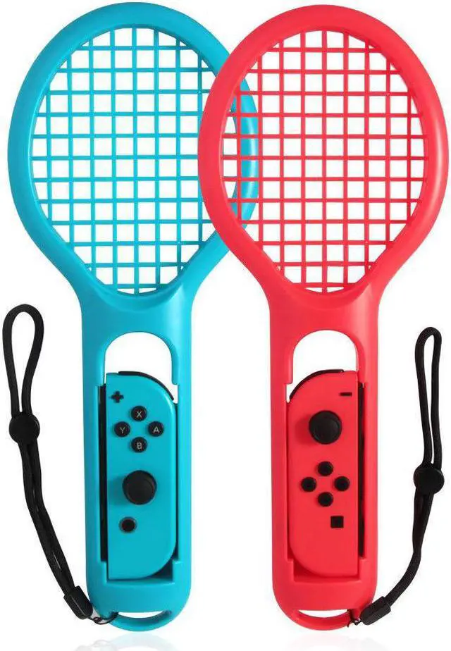 Main image of 2 x Tennis Rackets Handle Holder Grip for Nintendo Switch Joy-Con Controller